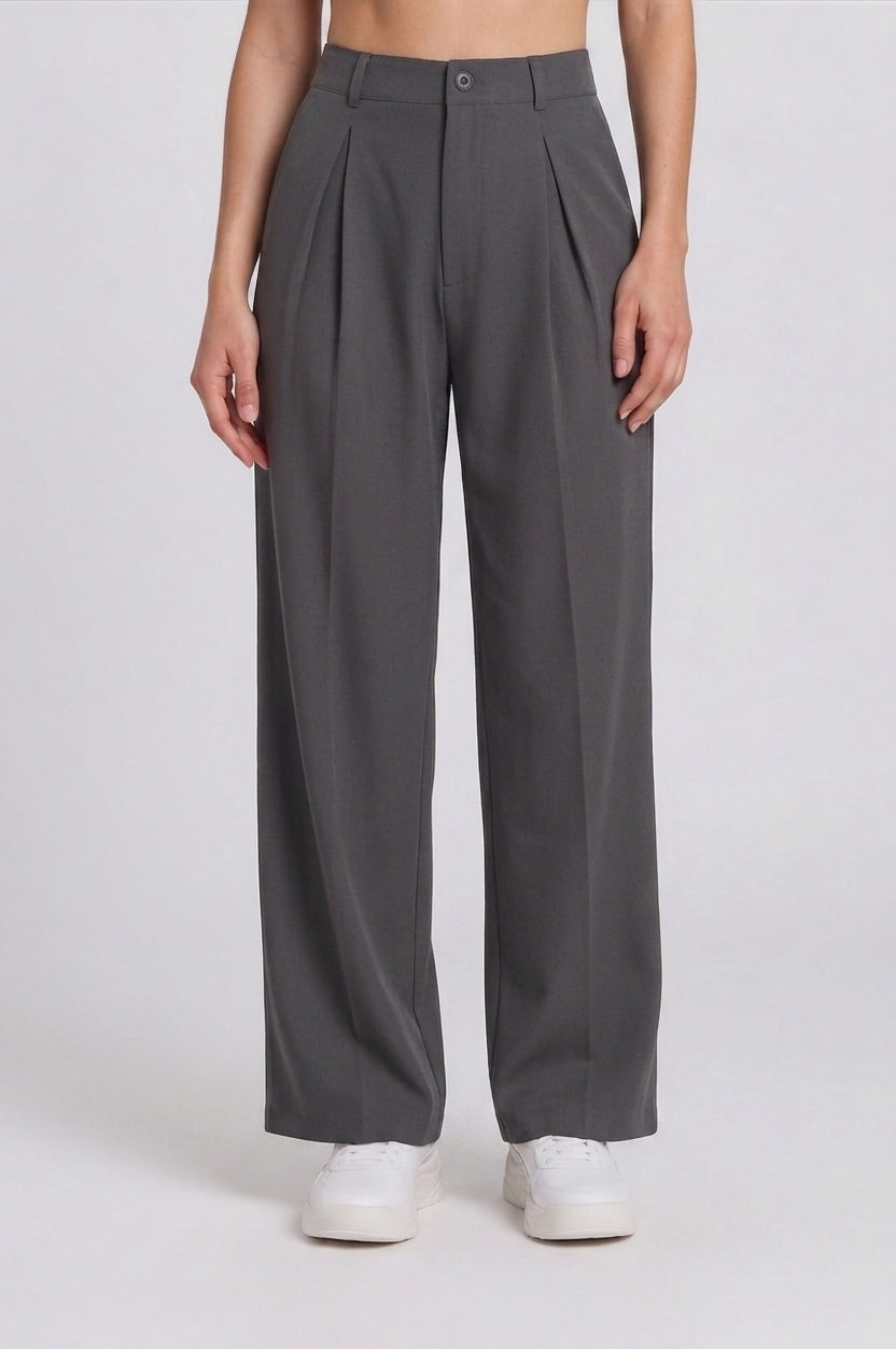 Calça Wide Leg Pinçada