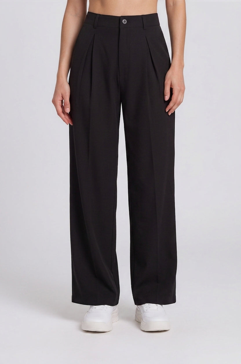 Calça Wide Leg Pinçada